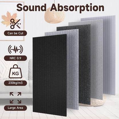 5 Pack Large Acoustic Panels for Wall Sound Proof 47.2 x 23.6 x 0.35 Inch Sound Dampening Panels for Wall Decor Sound Absorbing Polyester Fiber Wall Panel for Bedroom Home Studio Office