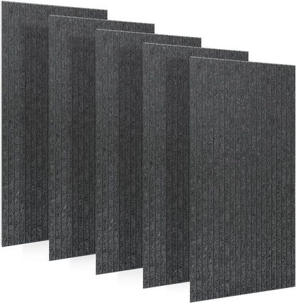 5 Pack Large Acoustic Panels for Wall Sound Proof 47.2 x 23.6 x 0.35 Inch Sound Dampening Panels for Wall Decor Sound Absorbing Polyester Fiber Wall Panel for Bedroom Home Studio Office