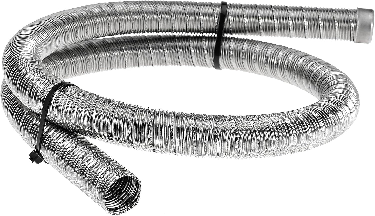120cm 24mm Exhaust Pipe for Diesel Heater, 1 Inch ID Generator Exhaust Extension with Clamps for Parking Air Heaters (Double Wall)