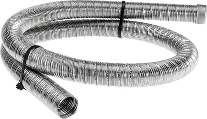 120cm 24mm Exhaust Pipe for Diesel Heater, 1 Inch ID Generator Exhaust Extension with Clamps for Parking Air Heaters (Double Wall)