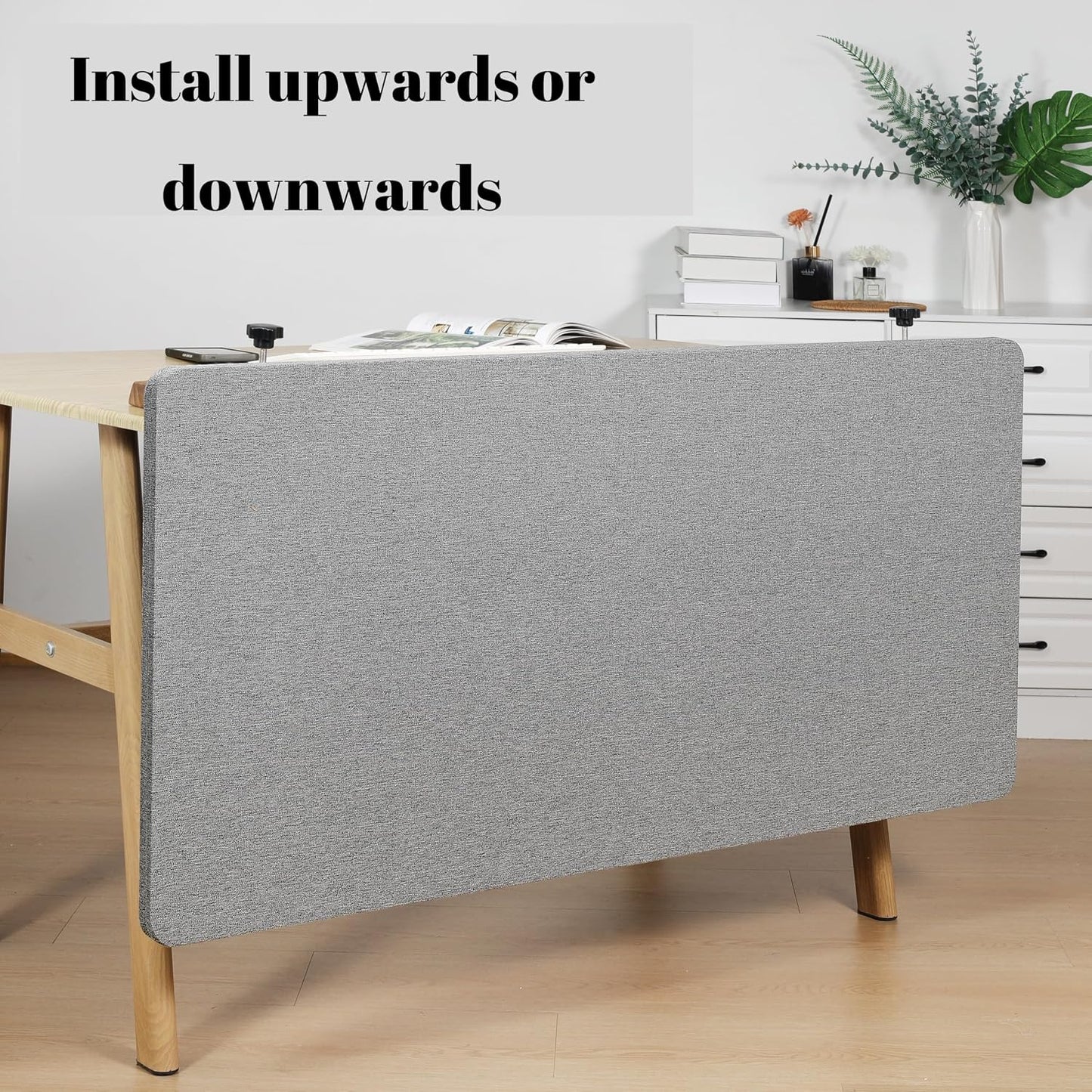 Desk Privacy Panel Table Privacy Panel Acoustic Partition Noise Visual Isolate Table Divider with Clamp (24" x 60")