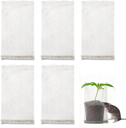 frtzal 5PCS 1 Gallon Root Guard Gopher Proof Wire Baskets, Stainless Steel Gopher Mole Vole Mesh Baskets, Underground Cages for Plant Roots, Trees, Flowers, Crops, Tubers (GB-1Gal-30 * 15)