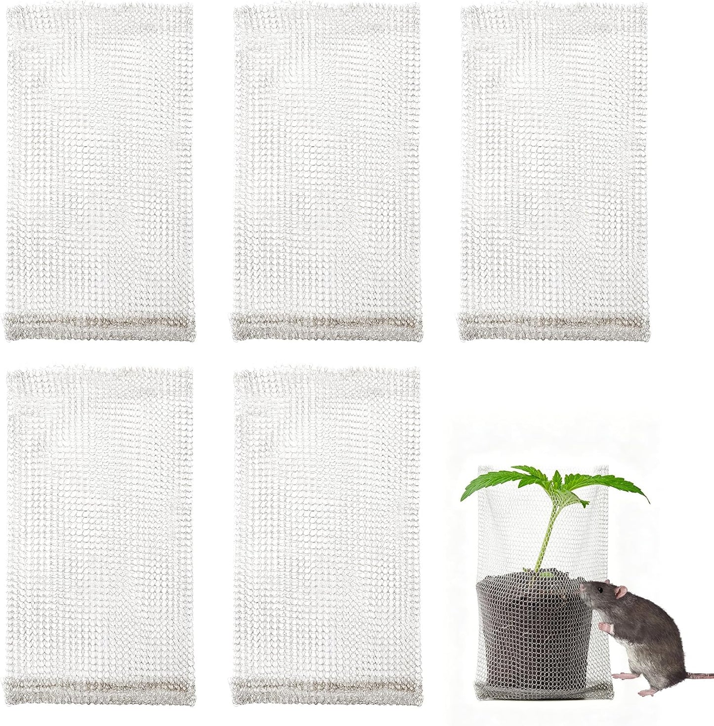 frtzal 10PCS 1 Gallon Root Guard Gopher Proof Wire Baskets, Stainless Steel Gopher Mole Vole Mesh Baskets, Underground Cages for Plant Roots, Trees, Flowers, Crops, Tubers (GB-Combo-1Gal)