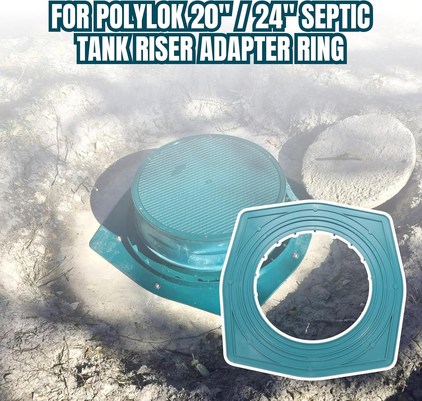 20 In 24 In Septic Tank Riser Lids, Riser Adapter Rings, Tank Covers Adapter Ring Cover Replace 3009-AR (1PCS)