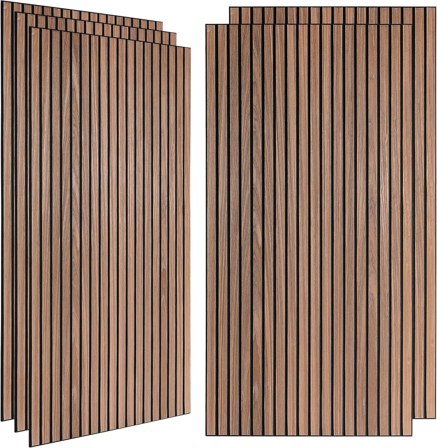 Wood Slat Acoustic Panels for Wall（47.2x23.6x0.4 Inch）