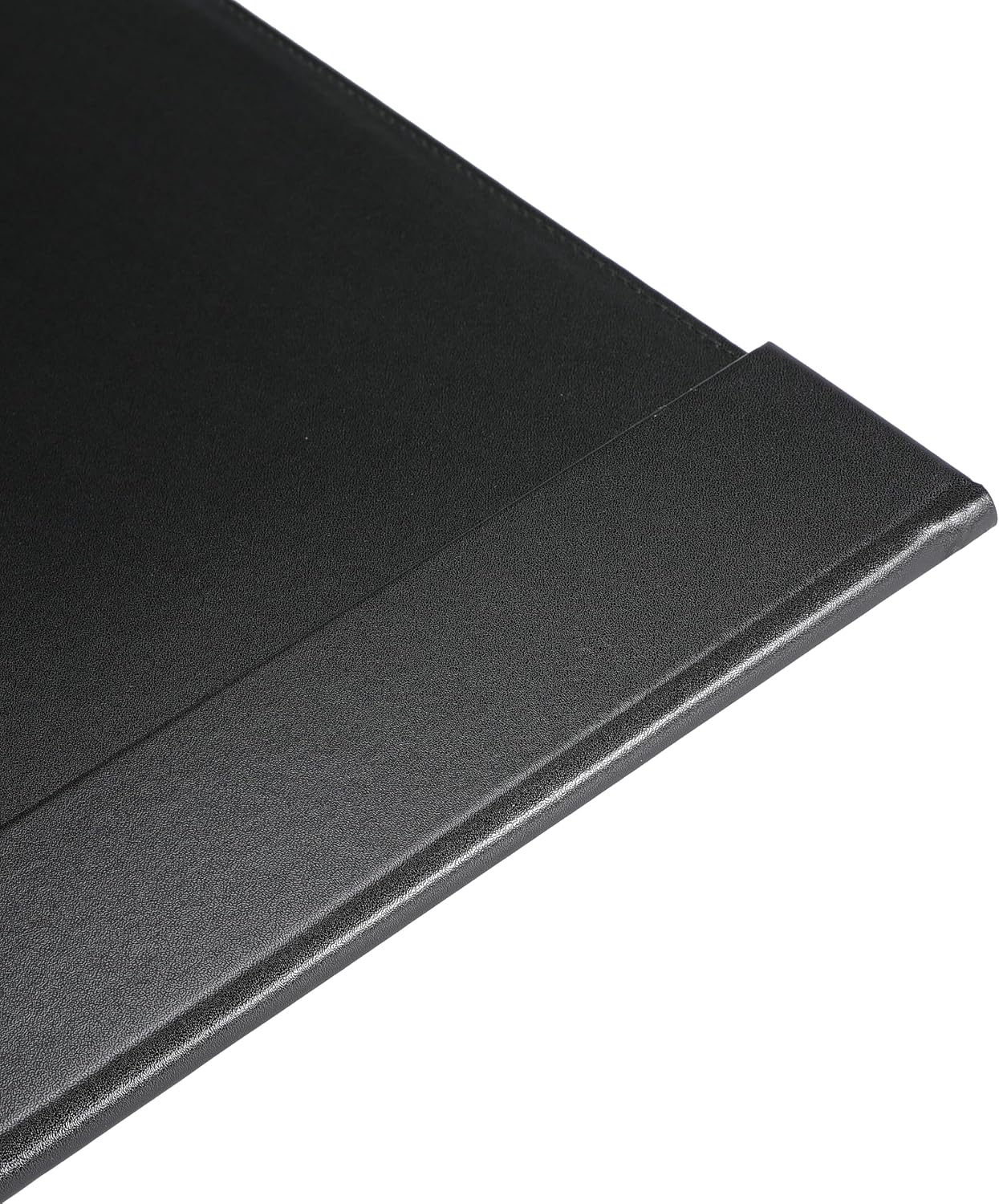 30" x 18" Leather Desk Blotter with Side Rails for Writing Leather Executive Desk Pad Protector Desk Mat for Office Home Workplace Black