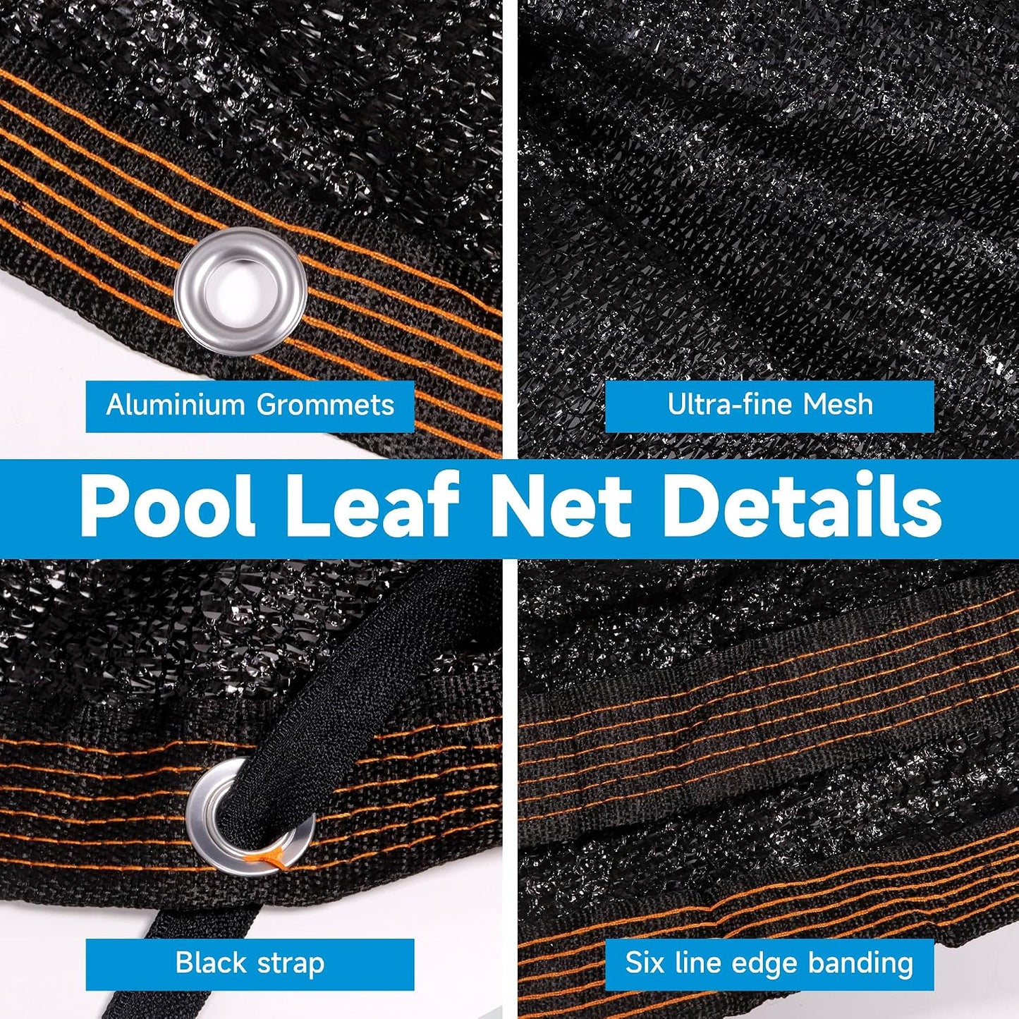 Pool Leaf Net Cover 12x24 Oval Above Ground, Black Mesh Swimming Pool Net Cover with Winch & Cable, Heavy-Duty Tear Resistant UV-Protected Weatherproof (Black, Oval-12FTX24FT)