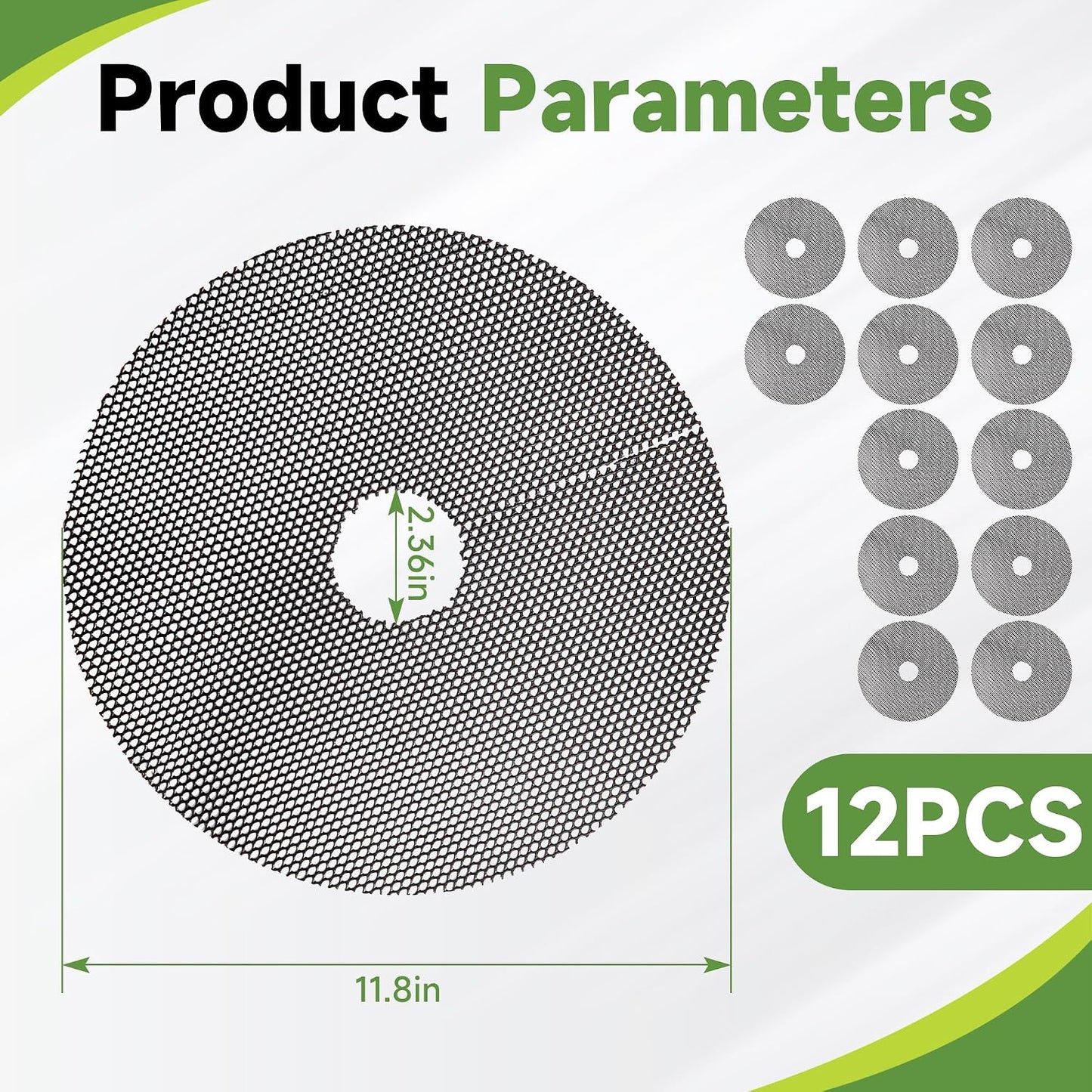 frtzal Plant Pot Grids - 11.8 Inch Cuttable Soil Cover Protector, Plant Covers from Animals Digging Stopper, Indoor Outdoor Plant Pot Cover(11.8IN-12PCS)