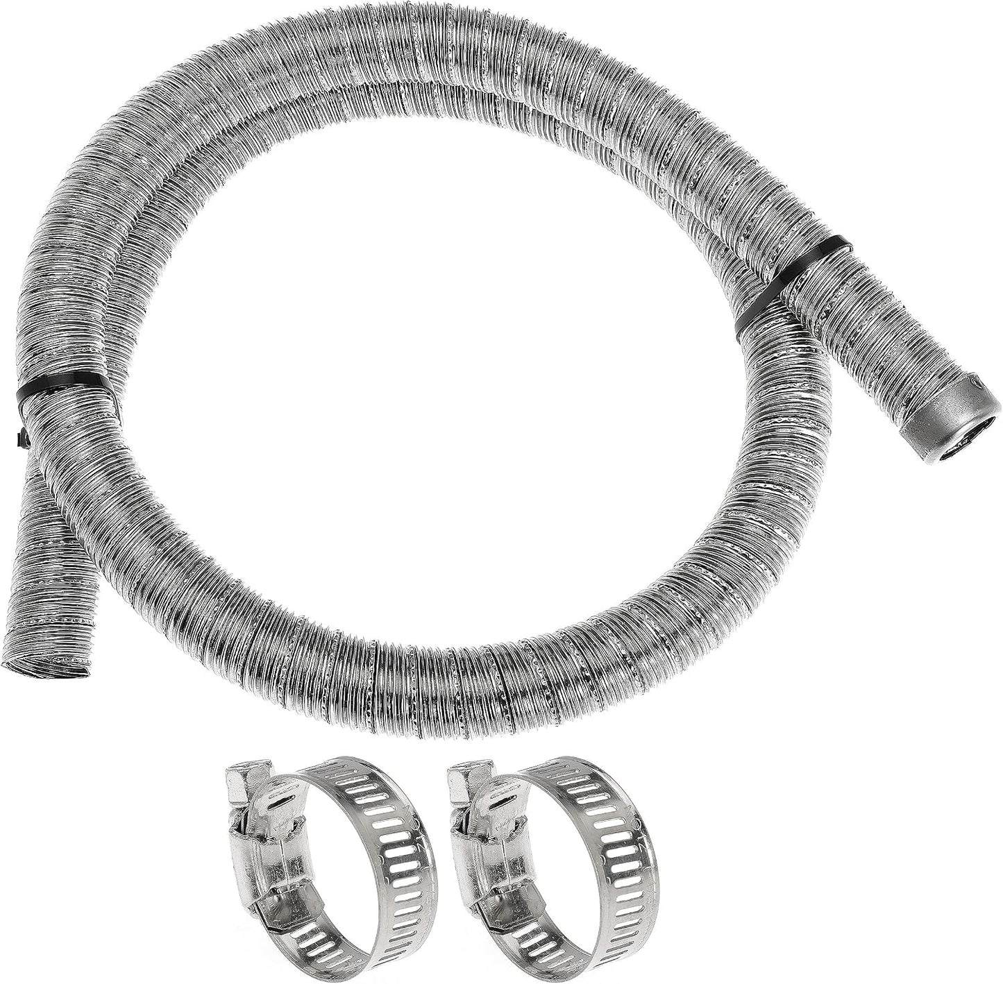 120cm 24mm Exhaust Pipe for Diesel Heater, 1 Inch ID Generator Exhaust Extension with Clamps for Parking Air Heaters (Double Wall)