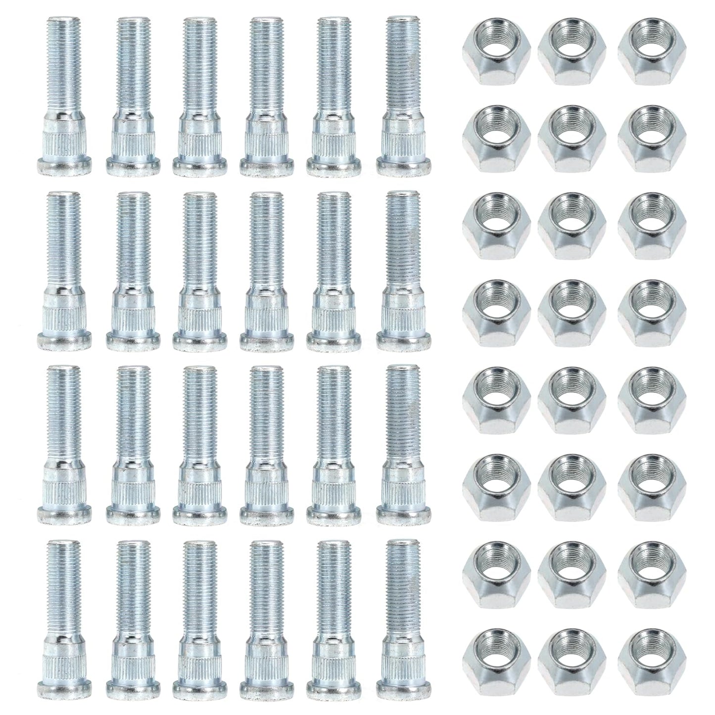 6Sets 1/2-20 Inch Wheel Stud with Nuts for Trailer for Lippert Axles 2000 lb to 3500 lb for Dexter 4400 lb with 1/2"-20 UNF Thread Size
