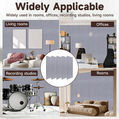 5 Pack Large Acoustic Panels for Wall Sound Proof 47.2 x 23.6 x 0.35 Inch Sound Dampening Panels for Wall Decor Sound Absorbing Polyester Fiber Wall Panel for Bedroom Home Studio Office