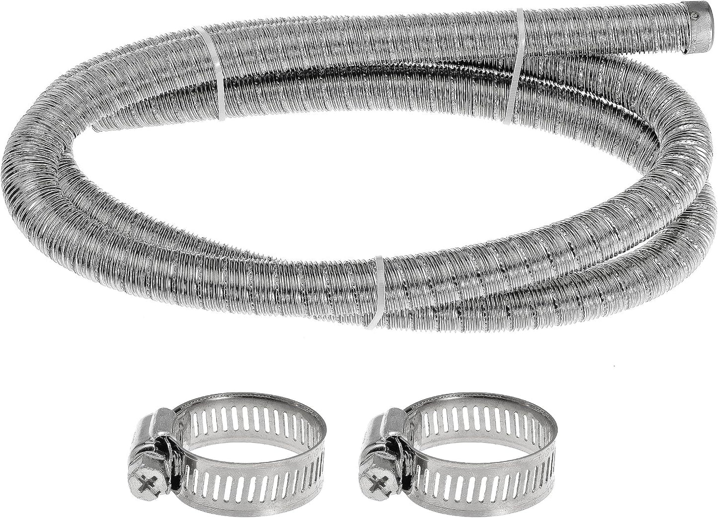 200cm 24mm Exhaust Pipe for Diesel Heater, 1 Inch ID Generator Exhaust Extension with Clamps for Parking Air Heaters (Double Wall)