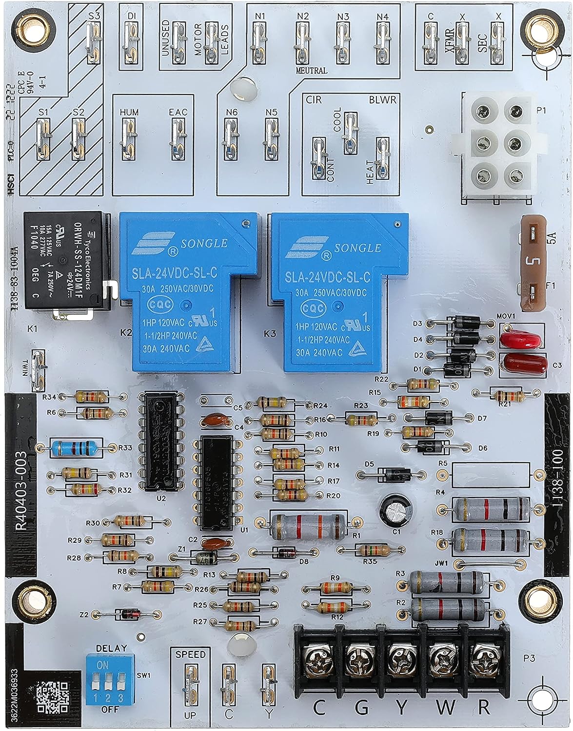 Replacement R40403-003 Air Furnace Blower Control Circuit Board for Armstrong Ultra SX 80 SX90 for Honeywell ST9120C for Ducane for Lennox