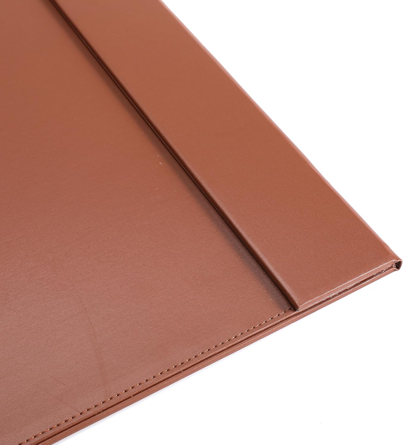30" x 18" Leather Desk Blotter with Side Rails for Writing Leather Executive Desk Pad Protector Desk Mat for Office Home Workplace Brown