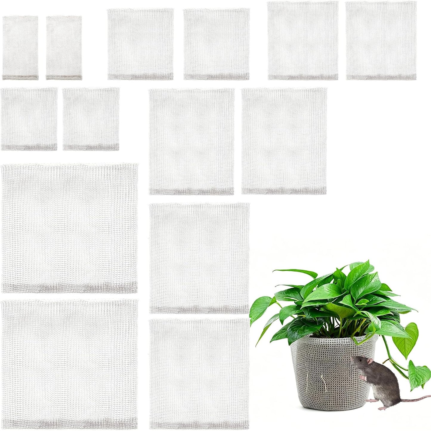 frtzal 5PCS 3Gallon Root Guard Gopher Proof Wire Baskets, Stainless Steel Gopher Mole Vole Mesh Baskets, Underground Cages for Plant Roots, Trees, Flowers, Crops, Tubers (GB-3Gal-50 * 40)