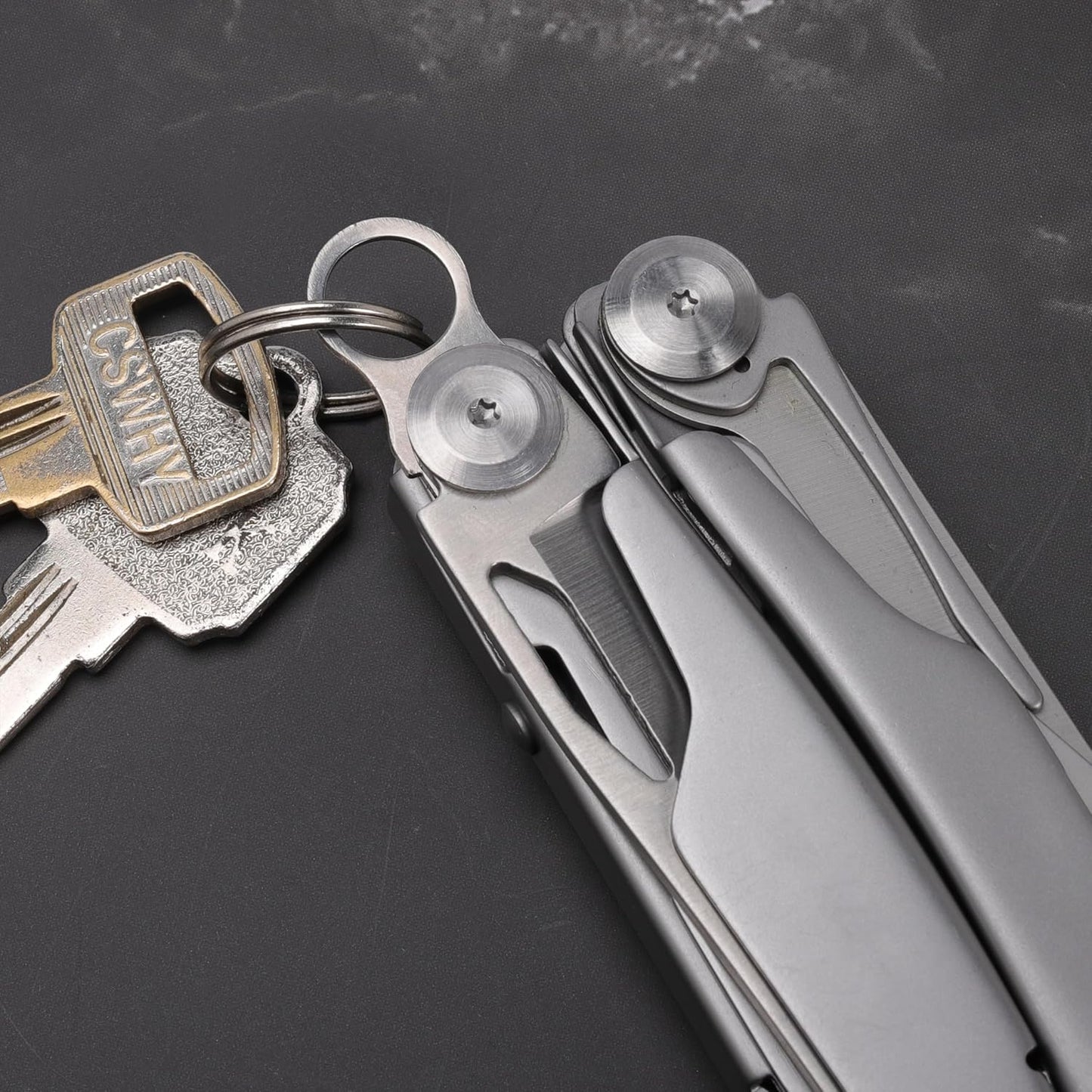 Quick-Release Pocket Clips + Lanyard Ring Set Stainless Steel Quick Release Multi-Tool Pocket Clip (2)