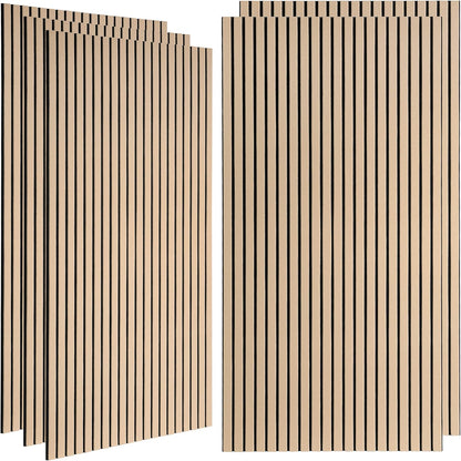 Wood Slat Acoustic Panels for Wall（47.2x23.6x0.4 Inch）