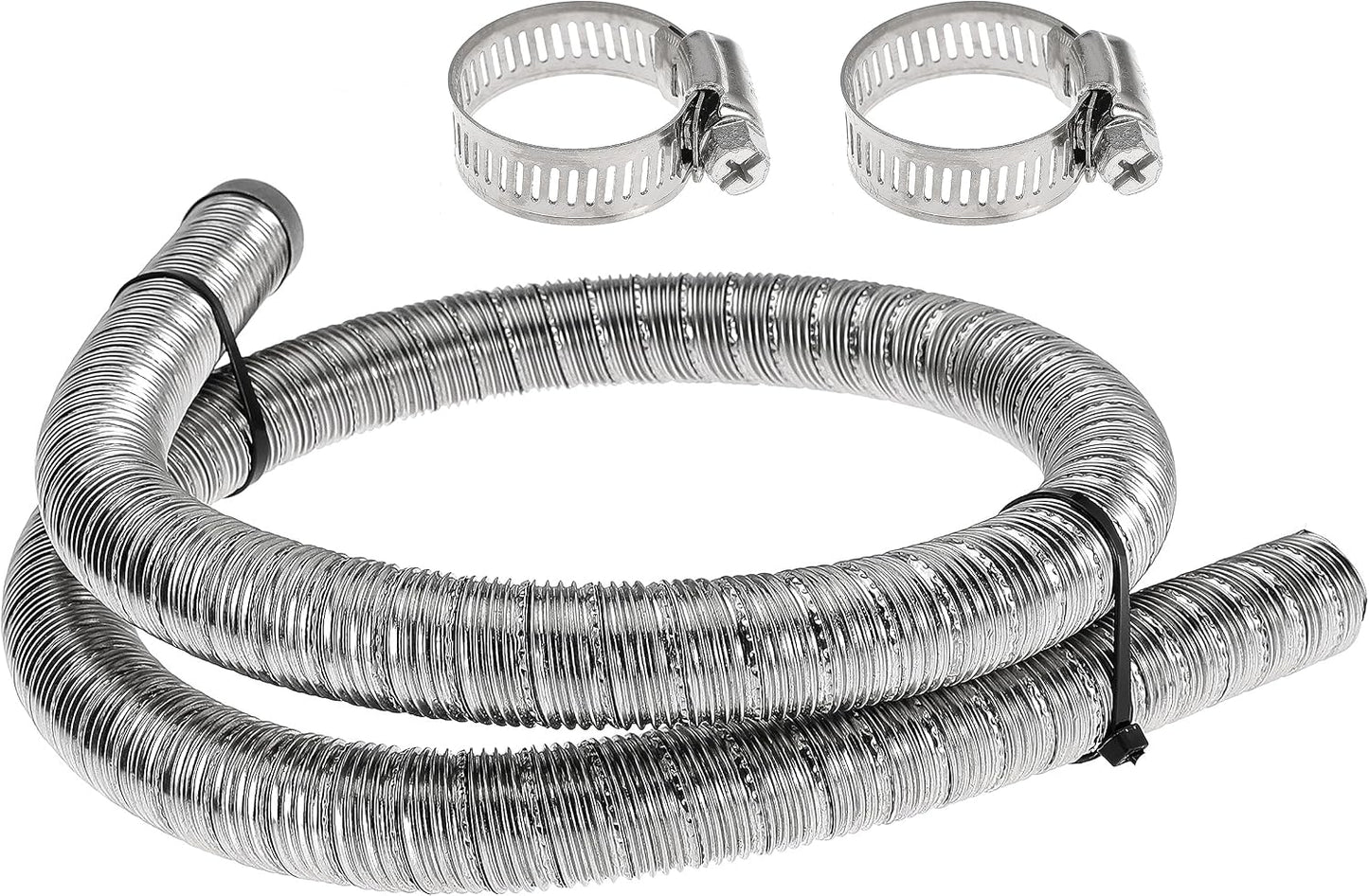 120cm 24mm Exhaust Pipe for Diesel Heater, 1 Inch ID Generator Exhaust Extension with Clamps for Parking Air Heaters (Double Wall)