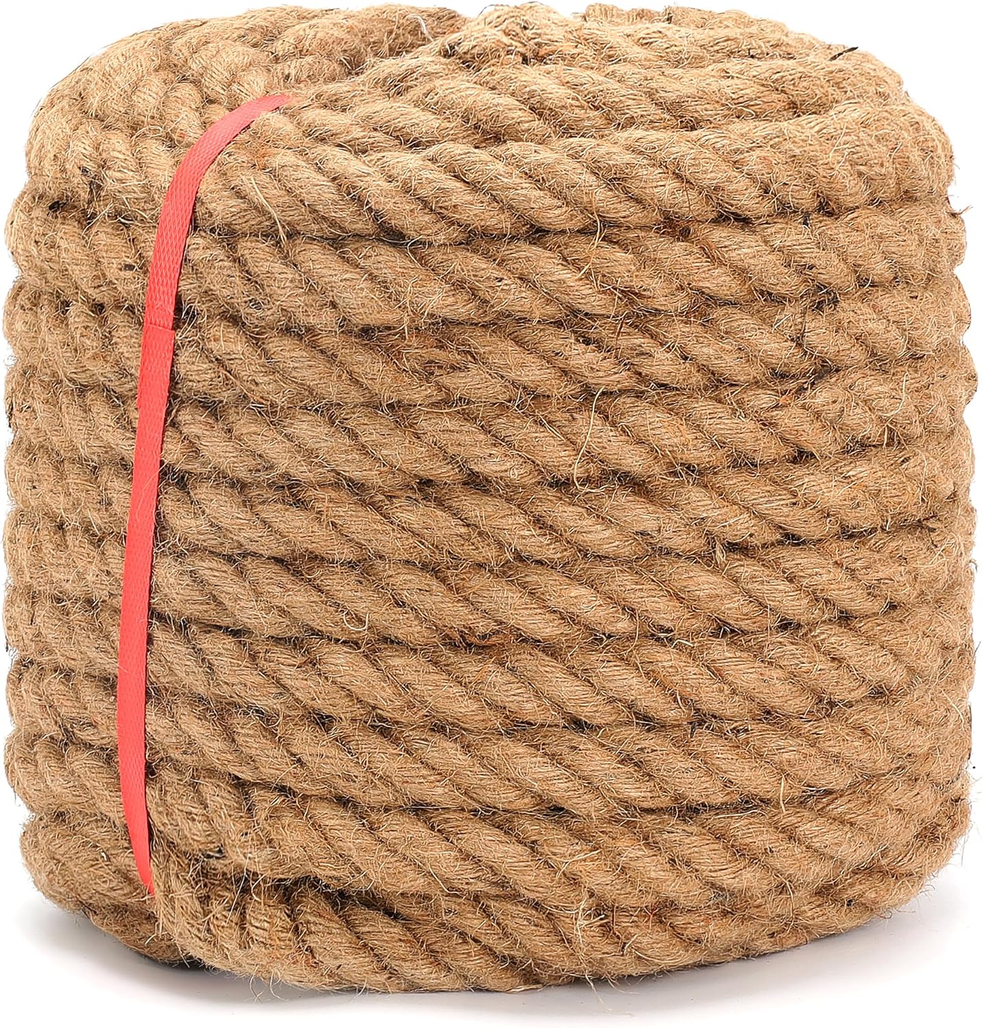 Jute Rope(1inX100 ft),25mm Thick Twisted Manila Ropes,Tug of War Rope,Heavy Duty Hemp Rope for Swing Bed, Crafts, Railing, Tug of War (12.7MM, Feet, 50, Inches, 0.5, Feet, 50, Feet, 50, Inches, 0.5)