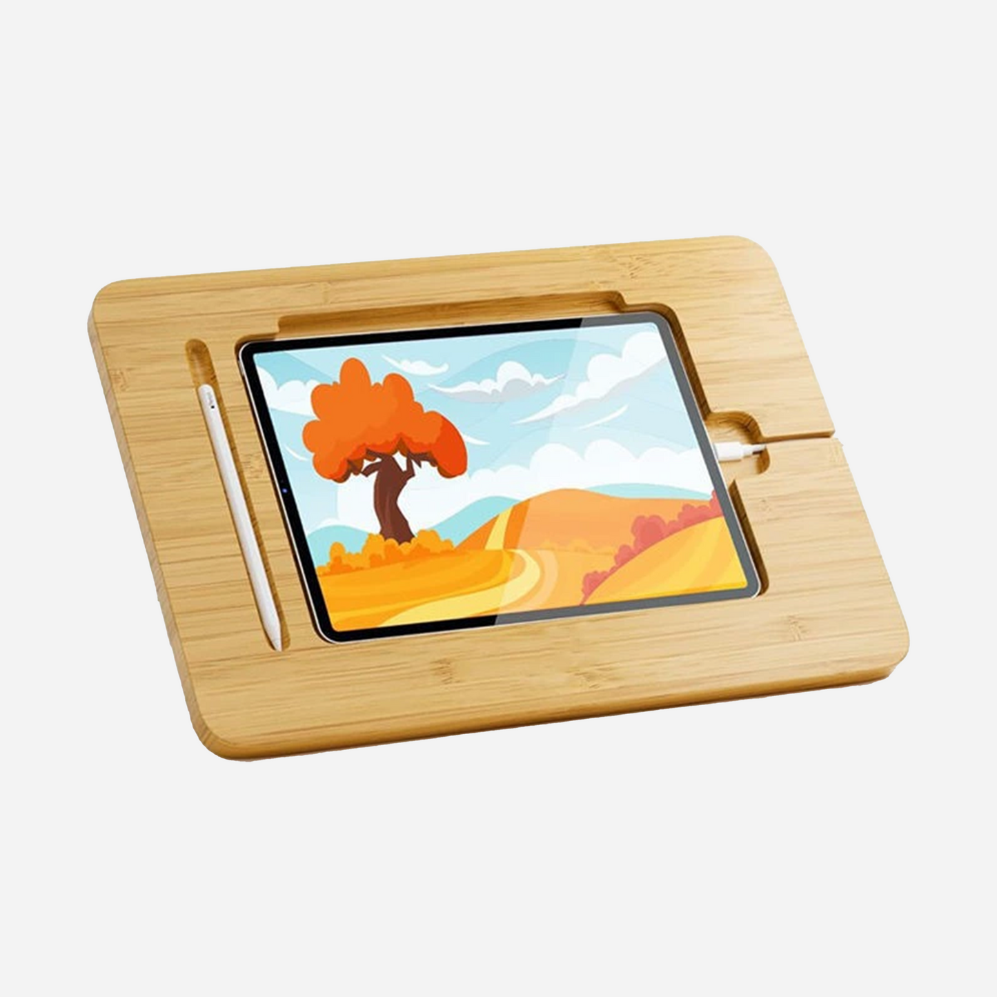 Adjustable Multi-Angle Foldable Desktop Wooden Stand Holder for iPad Pro/Air/Mini