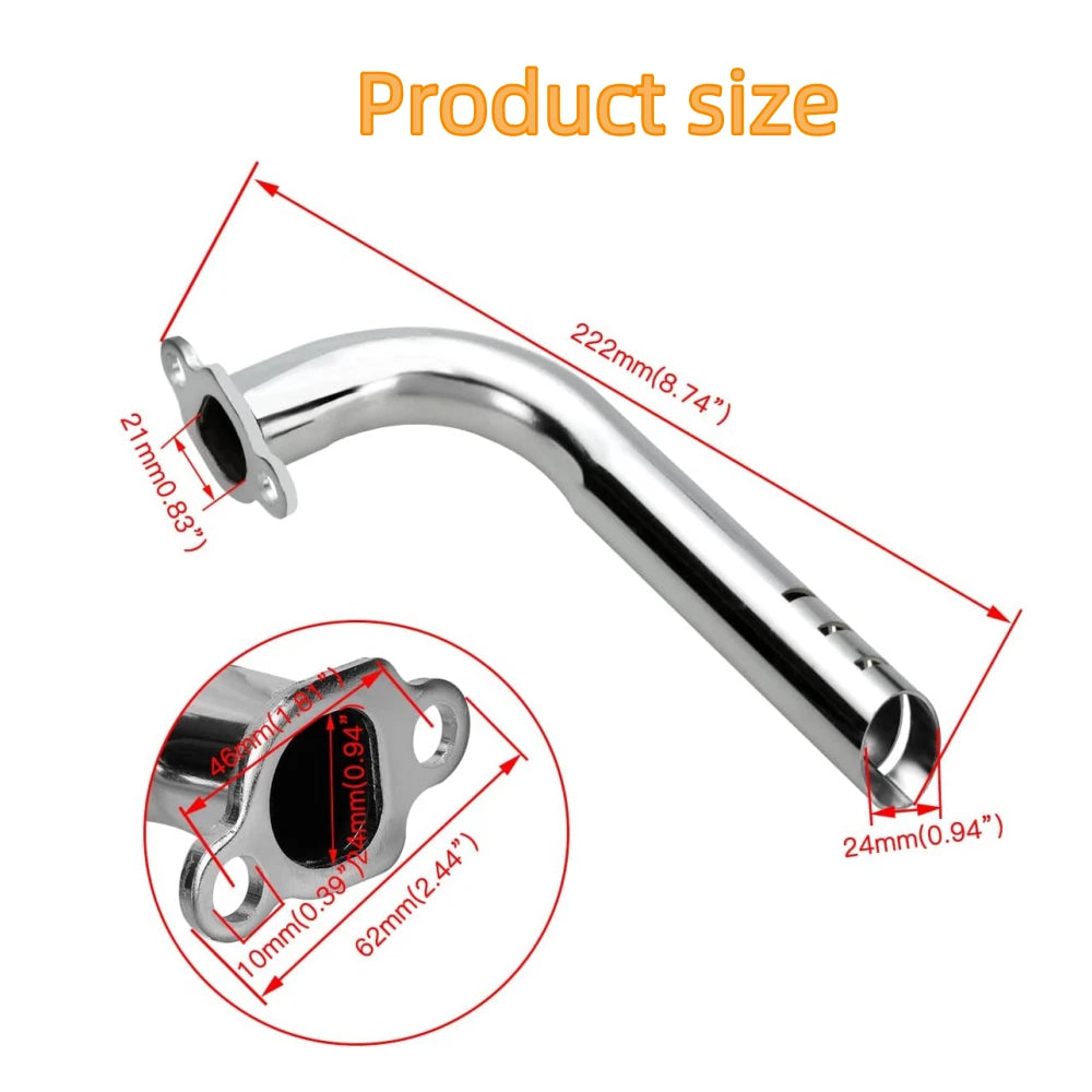Exhaust Pipe Kit for Baja Warrior MB200 Go Kart Mini Bike for Coleman CT200-ex