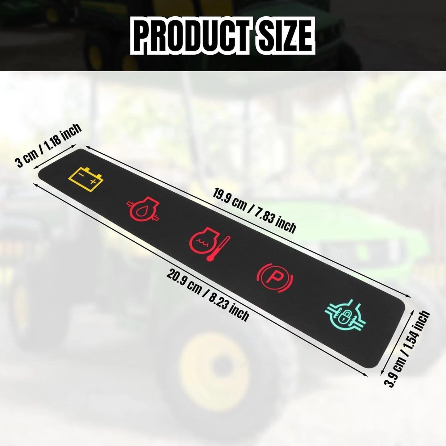 Dash Panel Decal Replace M117670 for John Deere 4X2 6X4 Gators Utility Vehicle