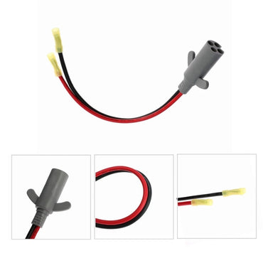 Trolling Motor Power Plug,4 Holes 2-Prong Replace 8M4000953 For Minn Kota Motor