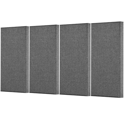 4 PCS Acoustic Wall Panels 23.6 x 11.8 x 2 IN Self-Adhesive Gray