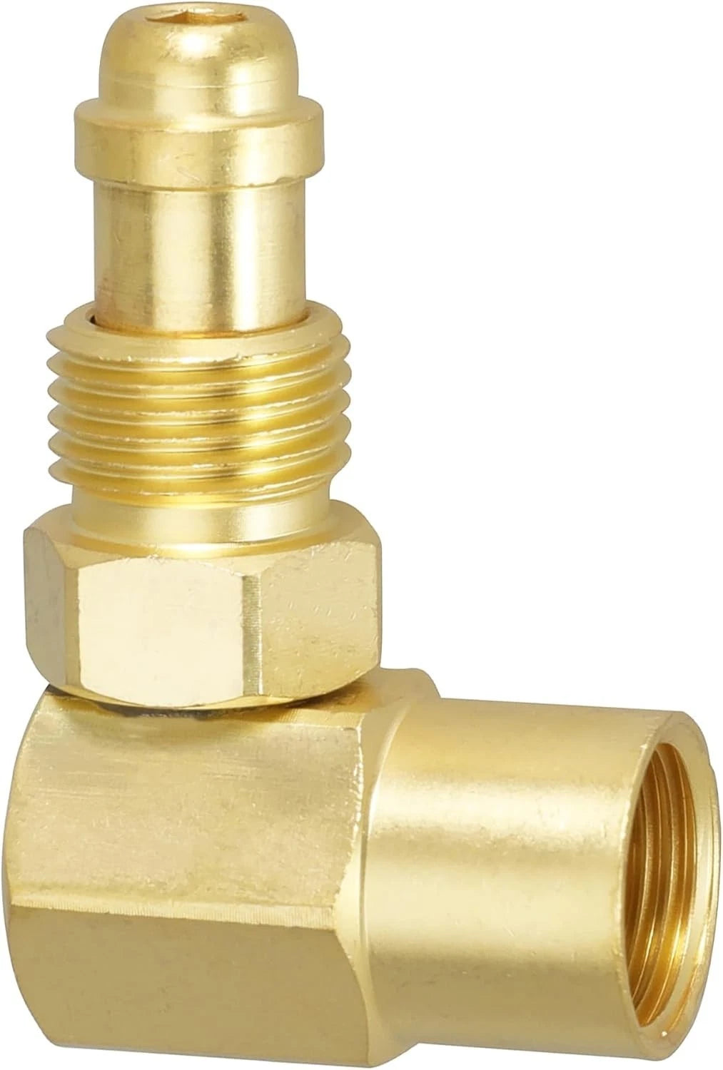 AW-407 / CGA 032 Nut/NIP 90° Elbow Inert Gas Adaptor Argon Welder Connector