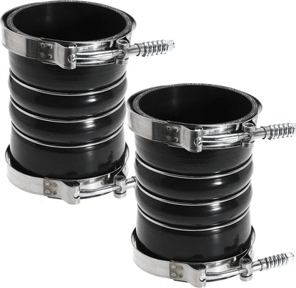 Silicone Charge Air Cooler Hump Hose Boot with Clamps Set 4" X 6" 4 inch,Black