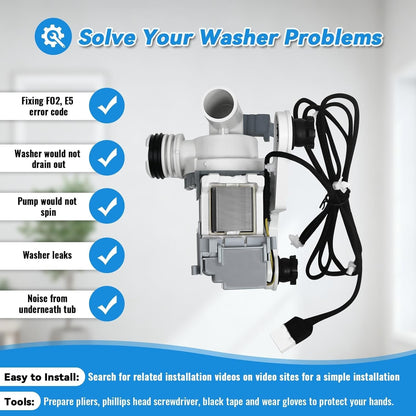 Washer Drain Pump Assembly For Samsung Washing Replaces DC97-19289F PX3516-01