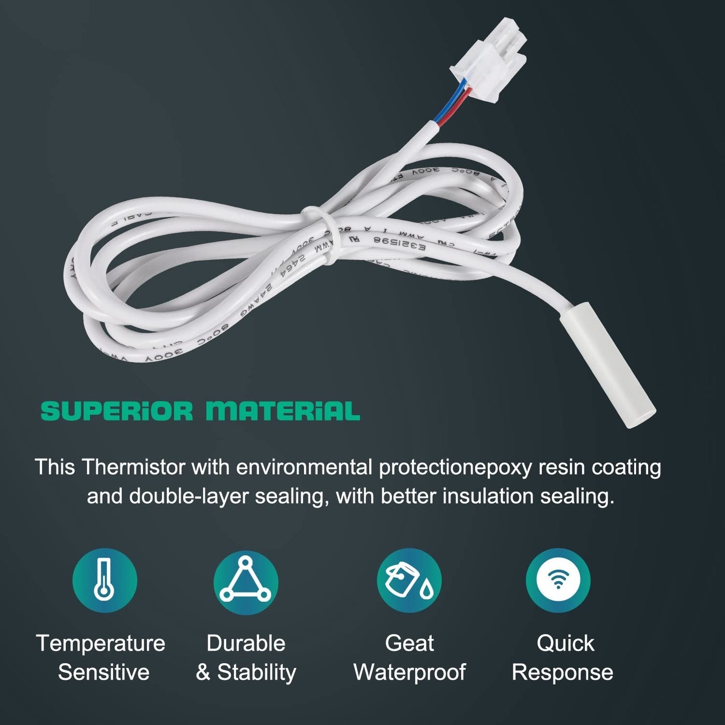 Thermistor for Dometic 3851210025 -RV Refrigerator Sensor Replacement for RM1350
