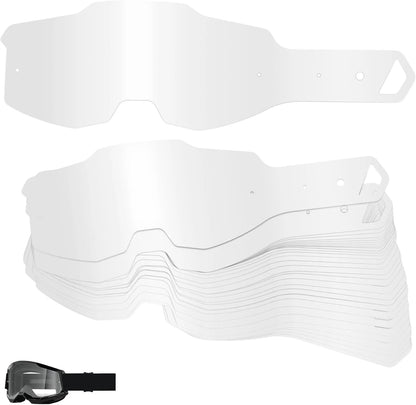 Goggles Tear Offs for 100 Percent Armega Goggle for Dirt Bike Motocross 50 Pack