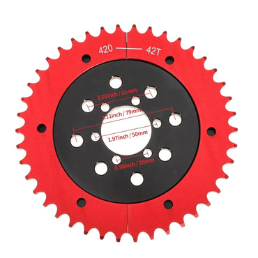 42 Tooth 420 Chain Split Sprocket for Predator 212cc 196cc for Mini Bike