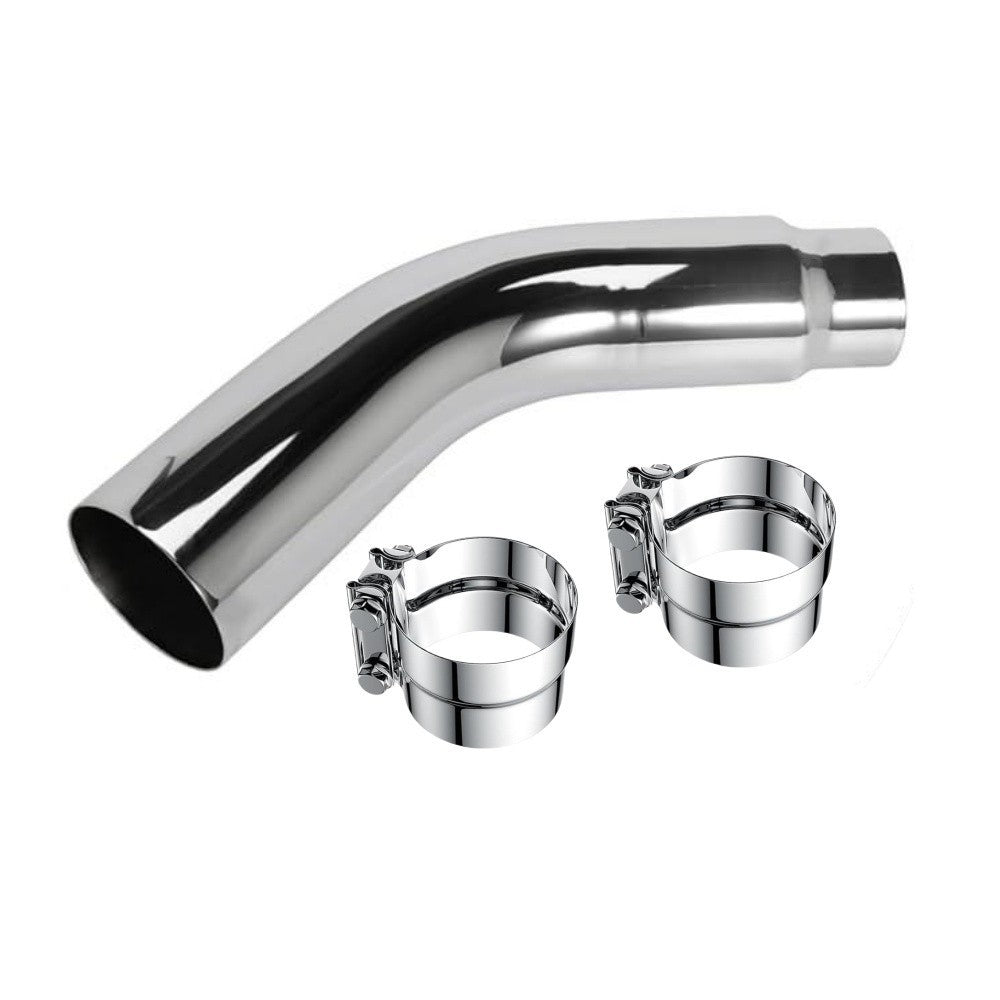 4" to 5" Diesel Exhaust Elbow, Chrome, 23" Length, For Heavy Duty Vehicles