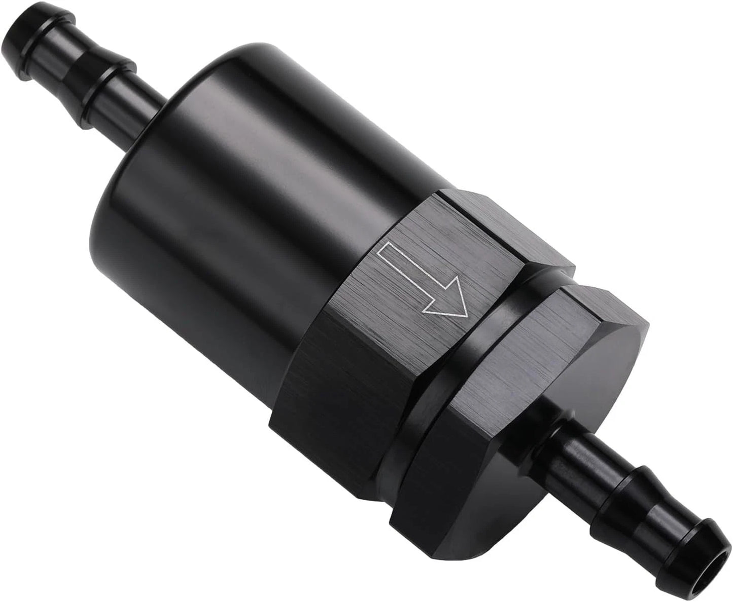 3/8" Barb Billet Inline Fuel Filter 30 Micron Aluminum for Car Fuel Systems