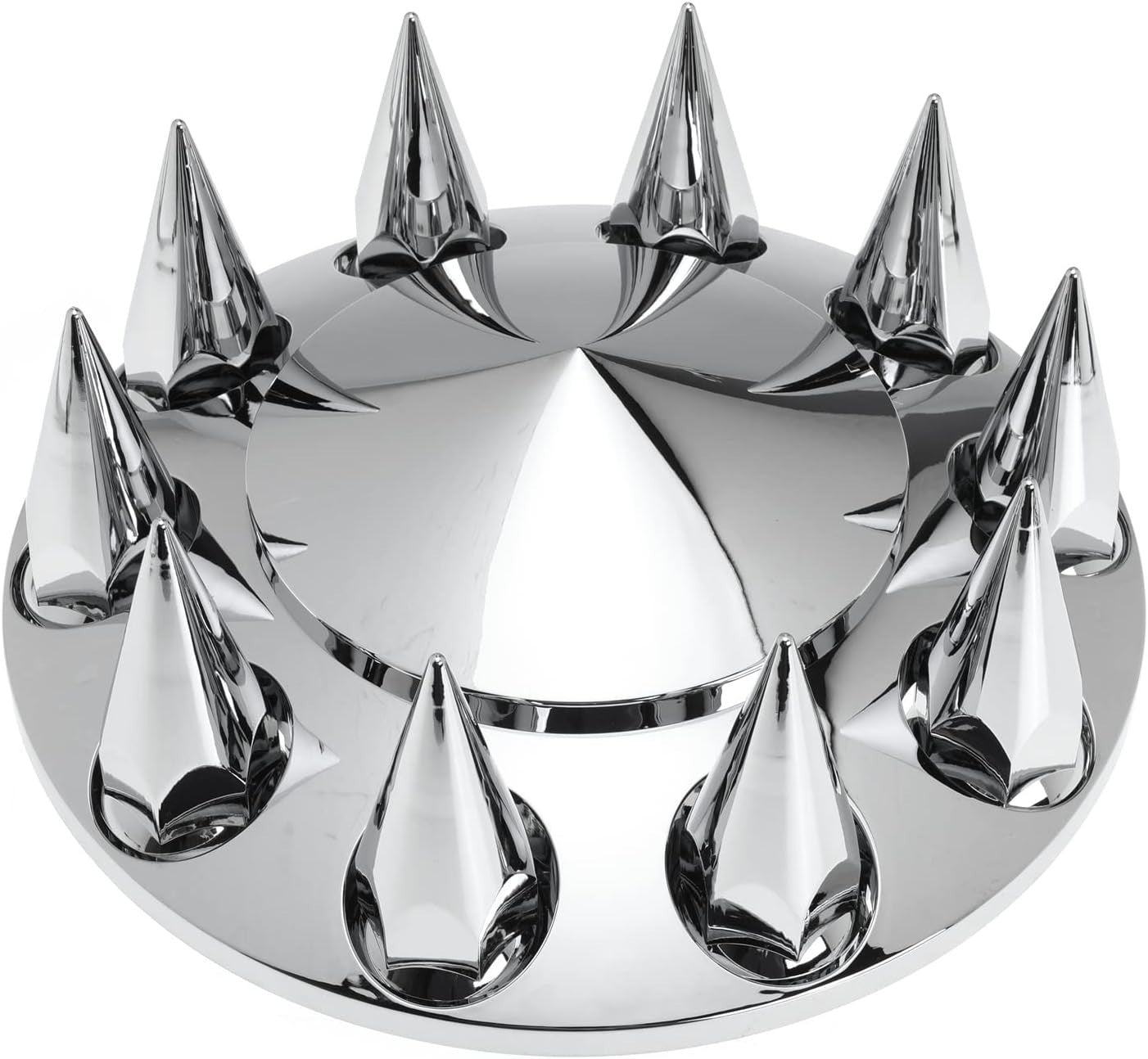 Front Axle Wheel Cover Hubcap Hub Cap For Semi For Truck 33mm Lug Nuts (Spiked)