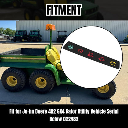 Dash Panel Decal Replaces M117670 for John Deere 4X2 6X4 Gators Utility Vehicle