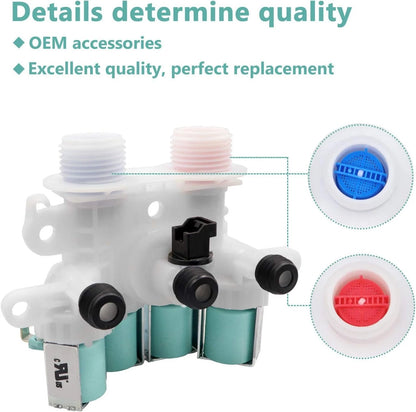 W11165546 Washer Water Inlet Valve for Kenmore Replaces W10599423 W10758828