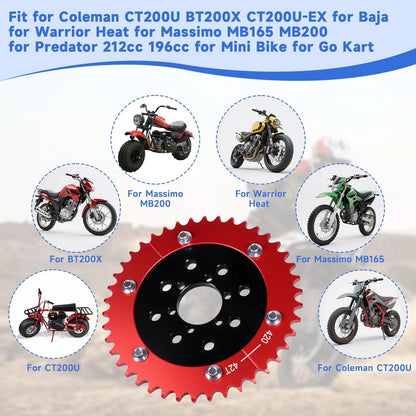 42 Tooth 420 Chain Split Sprocket for Predator 212cc 196cc for Mini Bike