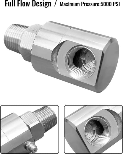 1/2 Inch MXF Heavy Duty Hose Reel Swivel for Home and Industrial Steel Hose
