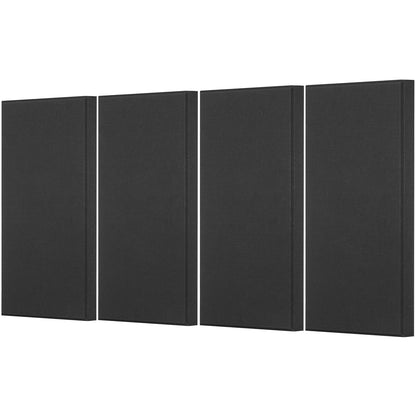 4 PCS Acoustic Wall Panels 23.6 x 11.8 x 2 IN Self-Adhesive Black
