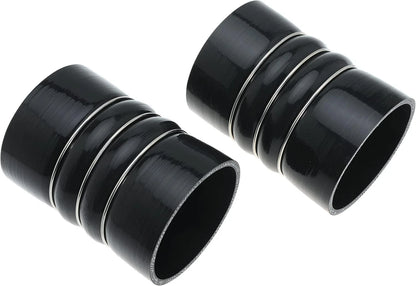Silicone Charge Air Cooler Hump Hose Boot with Clamps Set 4" X 6" 4 inch,Black