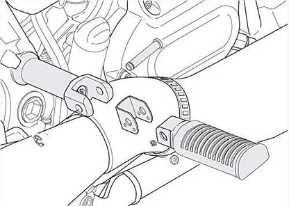Passenger FootPeg Support Mount Clevis Kit for Harley Softail Models 2018-2024