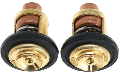2 Pcs Thermostat Kit 75692Q2 13340 for Mercury Marine V6 143 Degree 135-150HP