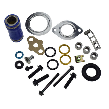 Inlet Manifold Gasket Set & Blue Hose For 03-10 Ford  Diesel 6.0L