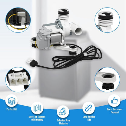 Washer Drain Pump Assembly For Samsung Washing Replaces DC97-19289F PX3516-01