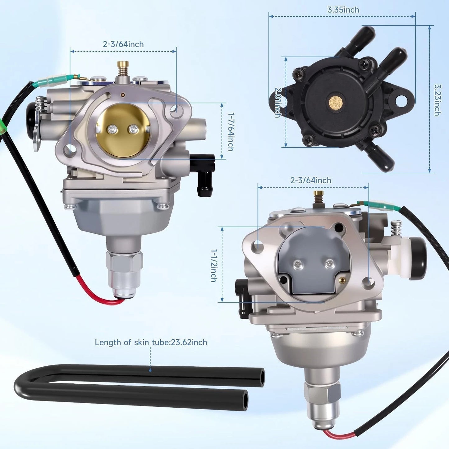 Carburetor for Kohler SV715 SV720 SV735 Sv840 26HP 23HP 22HP with Fuel Pump