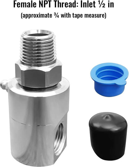 1/2 Inch MXF Heavy Duty Hose Reel Swivel for Home and Industrial Steel Hose
