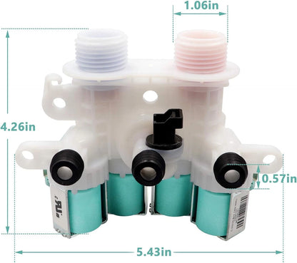 W11165546 Washer Water Inlet Valve for Kenmore Replaces W10599423 W10758828